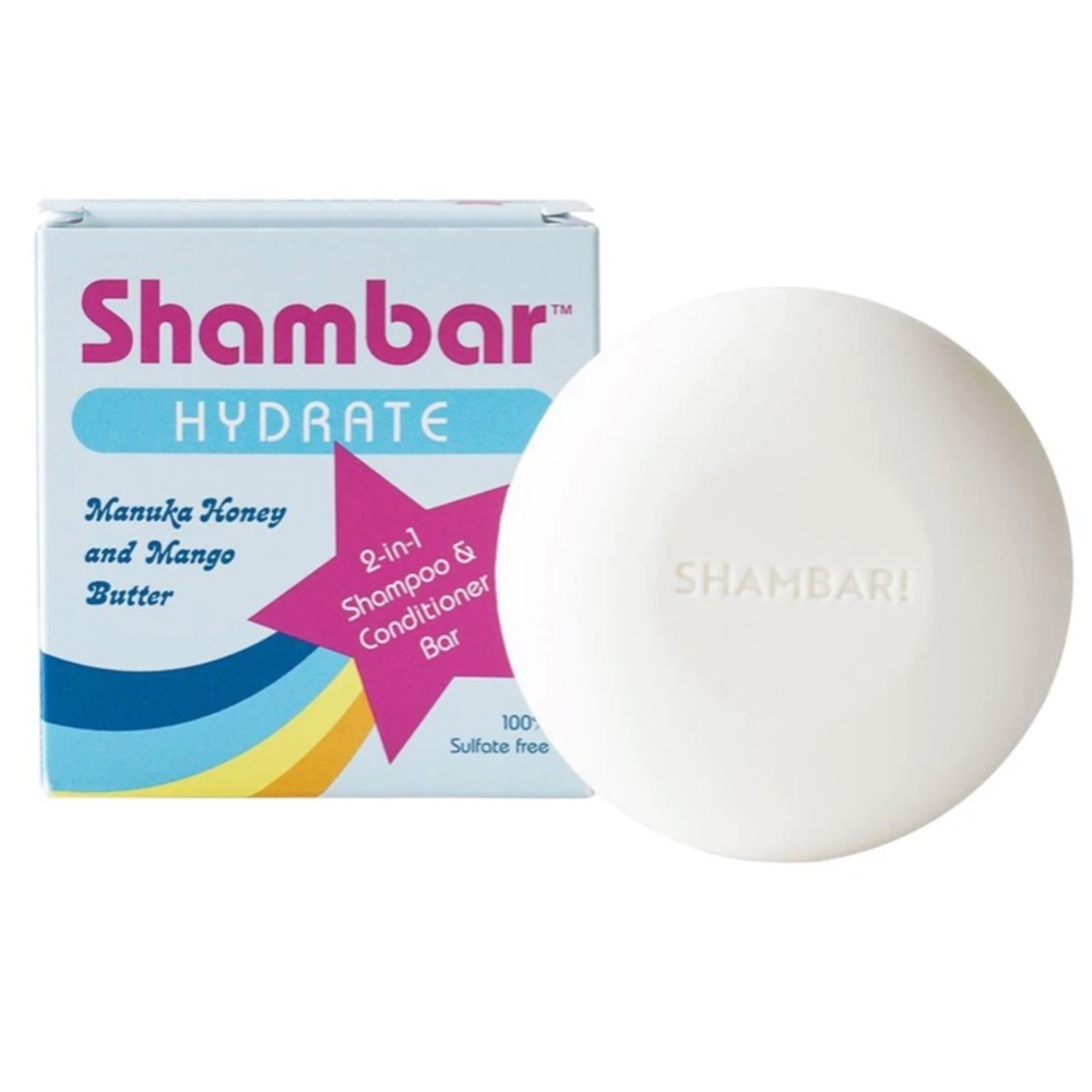 SHAMBAR Shampoo Bar Hydrate Manuka Honey Mango Solid Travel Volume Dry Hair